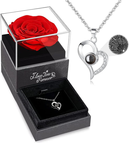 The Forever Rose — Preserved Rose with a Hidden Necklace