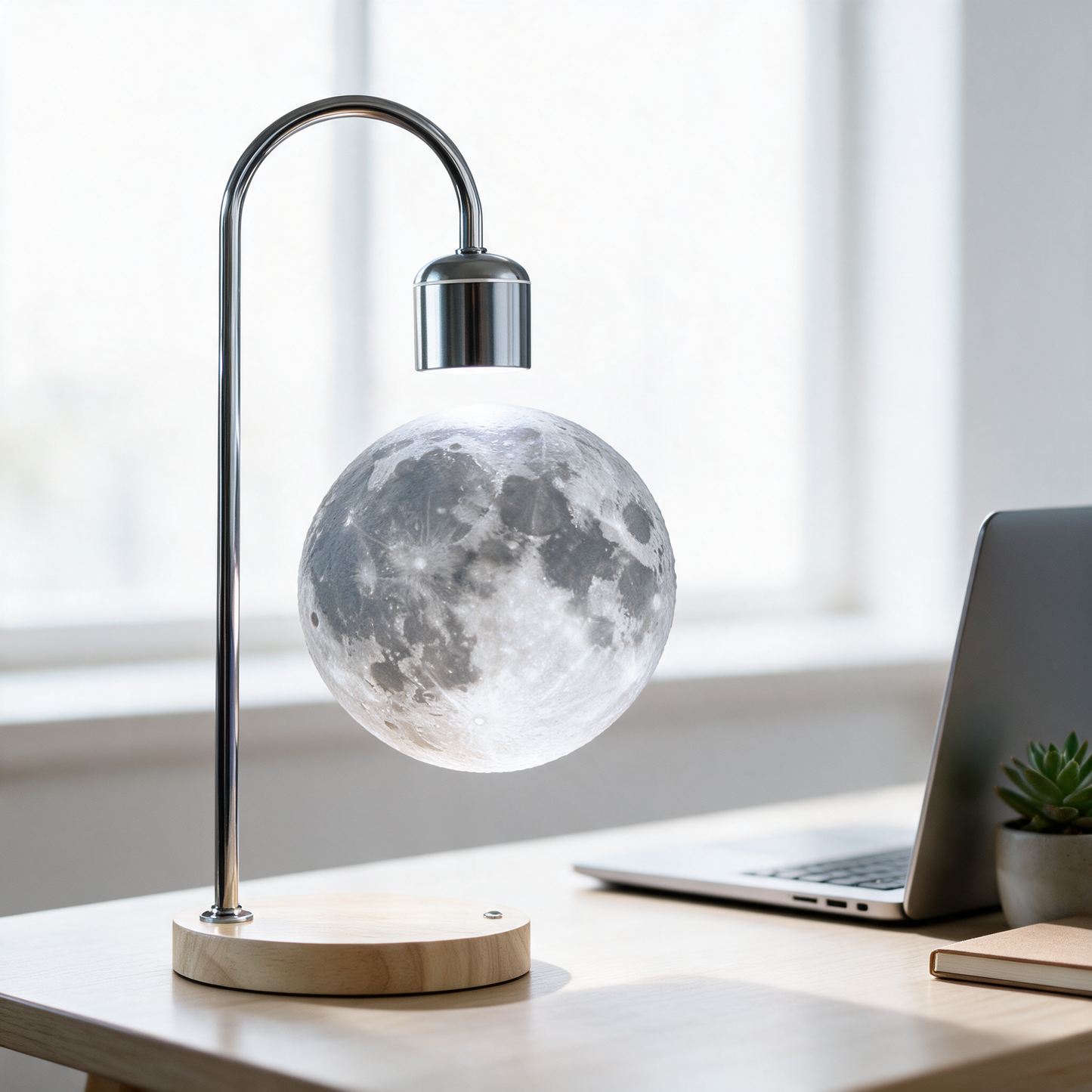 Moon Light - cool white, desk with laptop