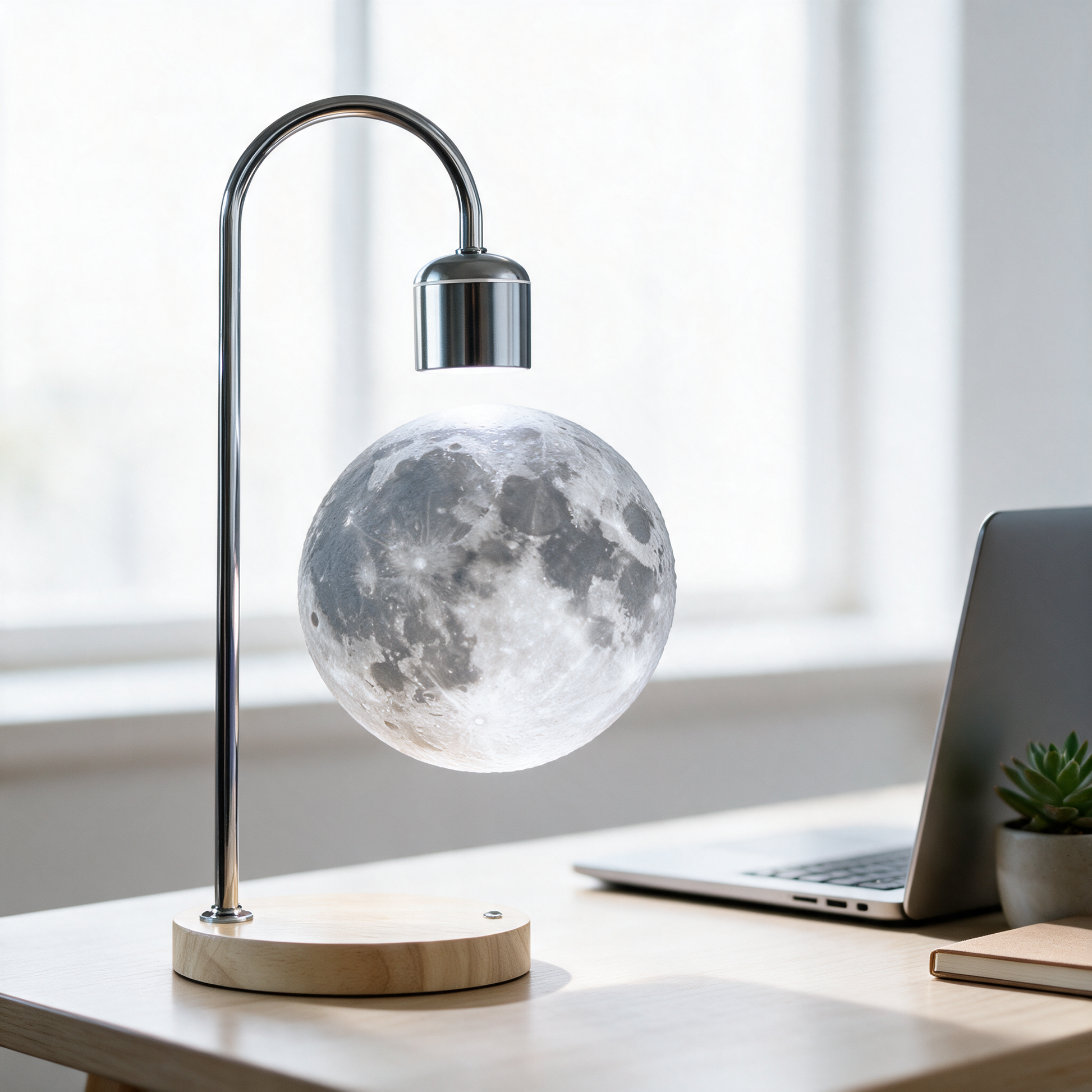 Moon Light - cool white, desk with laptop